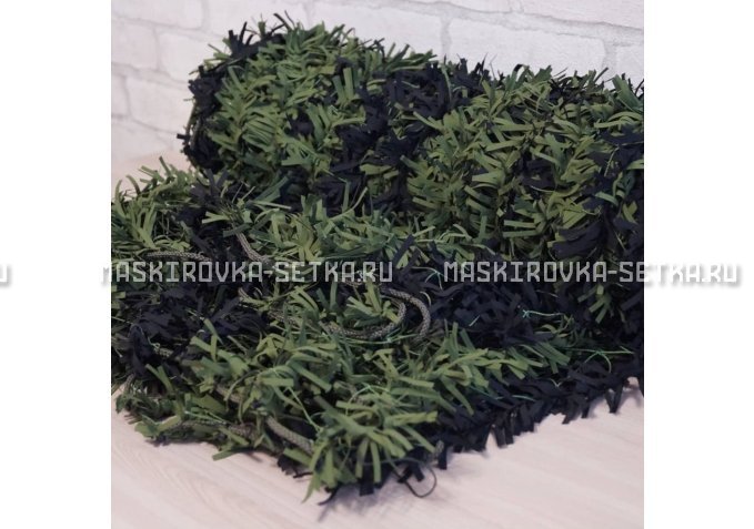 Маскировочная сеть Зеленя 2х3 м (зелено-черная) – купить по цене 3200 руб. в интернет-магазине в городе Тула картинка 4